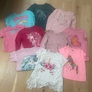 Lots Colorful Kids' Graphic T-Shirts 6  and 4 long sleeve